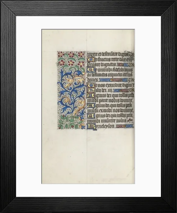 Framed Print : Book of Hours (Use of Rouen): fol. 95v, c. 1470. Creator: Master of the Geneva Latini (French Framed Print : Book of Hours (Use of Rouen): fol. 95v, c. 1470. Creator: Master of the Geneva Latini (French