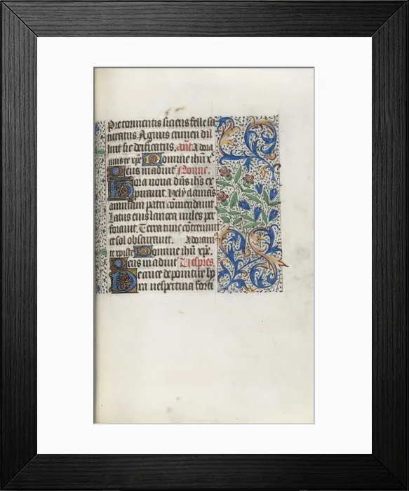 Framed Print : Book of Hours (Use of Rouen): fol. 98r, c. 1470. Creator: Master of the Geneva Latini (French Framed Print : Book of Hours (Use of Rouen): fol. 98r, c. 1470. Creator: Master of the Geneva Latini (French