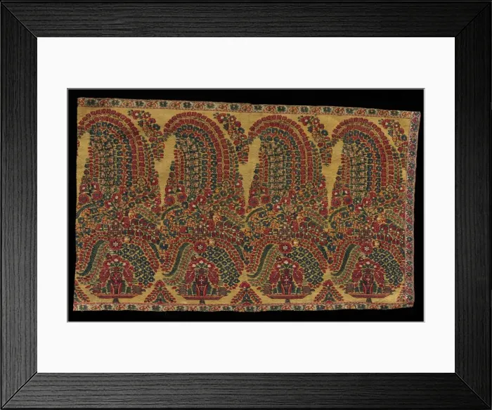 Framed Print : Border Fragment of a Shawl, early 1800s. Creator: Unknown Framed Print : Border Fragment of a Shawl, early 1800s. Creator: Unknown