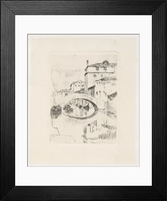 Framed Print : Bridge in Moonlight, late 19th-early 20th century. Creator: Otto H. Bacher (American, 1856-1909) Framed Print : Bridge in Moonlight, late 19th-early 20th century. Creator: Otto H. Bacher (American, 1856-1909)