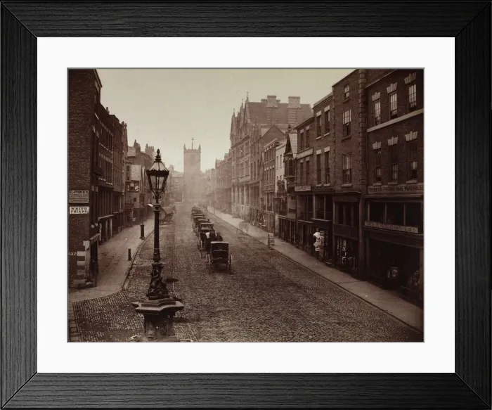 Framed Print : Bridge Street, Chester, 1865. Creator: Augustus Kelham (British, 1819-1897)