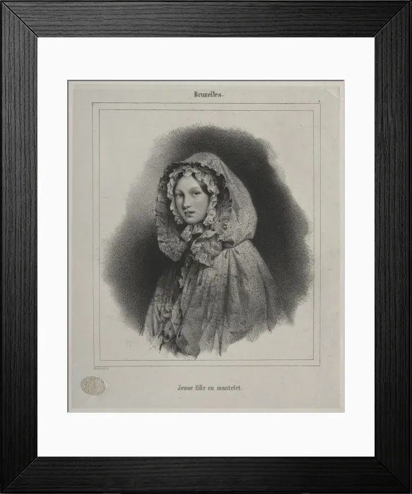 Framed Print : Brussels: Young Girl in a Cape. Creator: Jean Baptiste Madou (Belgian, 1796-1877) Framed Print : Brussels: Young Girl in a Cape. Creator: Jean Baptiste Madou (Belgian, 1796-1877)