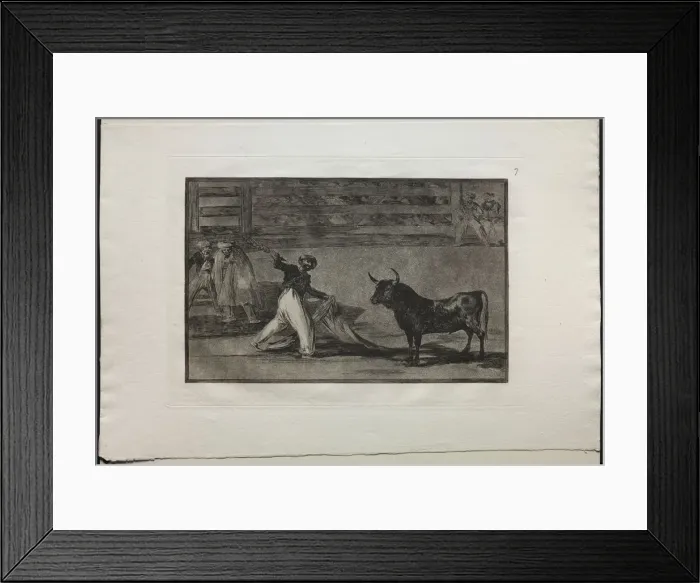 Framed Print : Bullfights: Origin of the Harpoons or Banderillas, 1876. Creator: Francisco de Goya (Spanish Framed Print : Bullfights: Origin of the Harpoons or Banderillas, 1876. Creator: Francisco de Goya (Spanish
