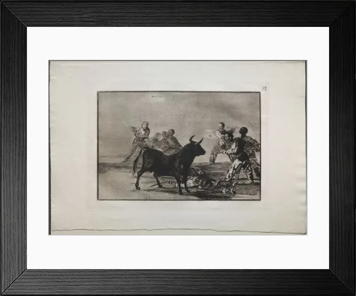 Framed Print : Bullfights: The Rabble Hamstringing the Bull with Lances, Sickles, Banderillas and Other Arms Framed Print : Bullfights: The Rabble Hamstringing the Bull with Lances, Sickles, Banderillas and Other Arms