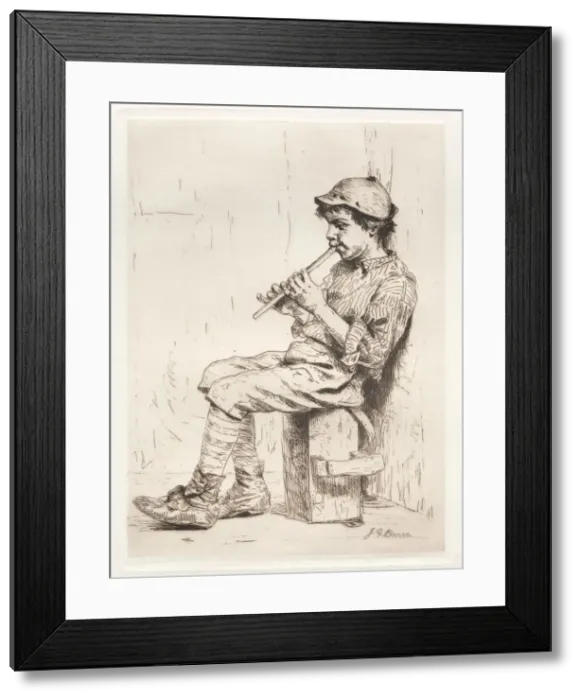 Framed Print : Business Neglected. Creator: John George Brown (American, 1831-1913) Framed Print : Business Neglected. Creator: John George Brown (American, 1831-1913)
