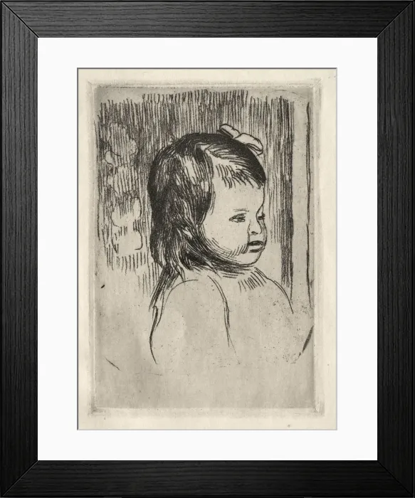 Framed Print : Buste denfant, tourne a droite. Creator: Pierre-Auguste Renoir (French, 1841-1919) Framed Print : Buste denfant, tourne a droite. Creator: Pierre-Auguste Renoir (French, 1841-1919)