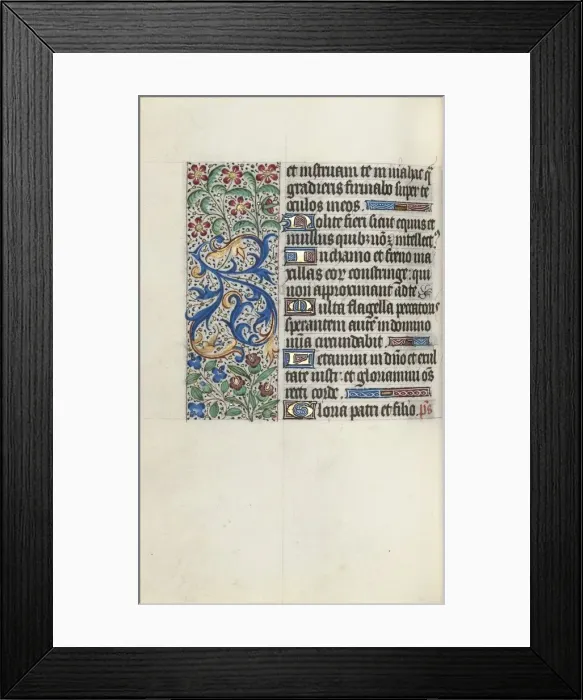 Framed Print : Book of Hours (Use of Rouen): fol. 82v, c. 1470. Creator: Master of the Geneva Latini (French Framed Print : Book of Hours (Use of Rouen): fol. 82v, c. 1470. Creator: Master of the Geneva Latini (French