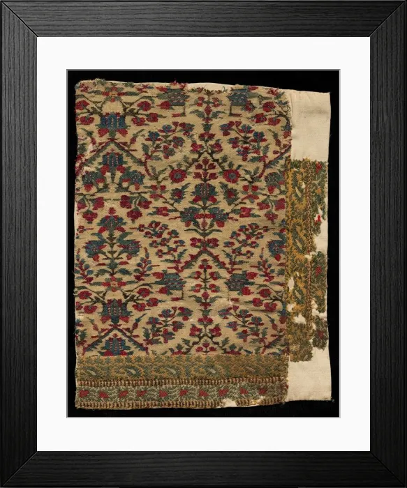 Framed Print : Border Fragment of a Shawl, late 1700s - early 1800s. Creator: Unknown Framed Print : Border Fragment of a Shawl, late 1700s - early 1800s. Creator: Unknown