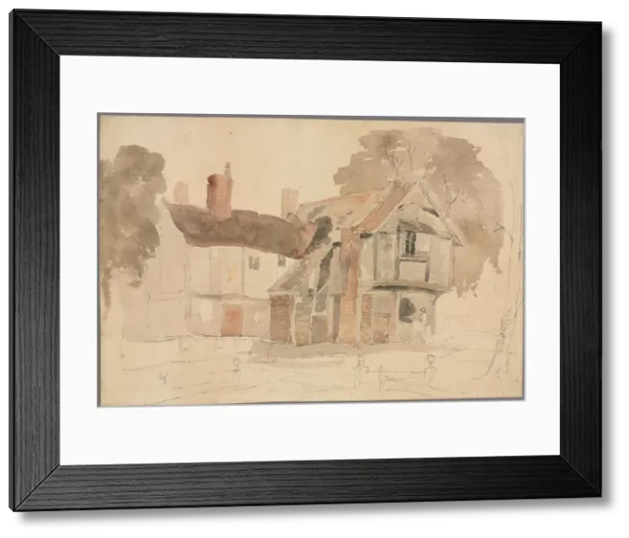 Framed Print : Bray Church Yard, 1807. Creator: John Varley (British, 1778-1842) Framed Print : Bray Church Yard, 1807. Creator: John Varley (British, 1778-1842)