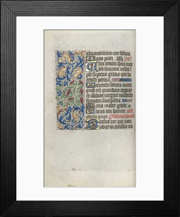 Framed Print : Book of Hours (Use of Rouen): fol. 56v, c. 1470. Creator: Master of the Geneva Latini (French Framed Print : Book of Hours (Use of Rouen): fol. 56v, c. 1470. Creator: Master of the Geneva Latini (French