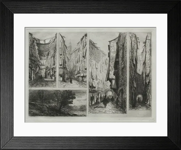 Framed Print : Bordeaux. Creator: Maxime Lalanne (French, 1827-1886) Framed Print : Bordeaux. Creator: Maxime Lalanne (French, 1827-1886)