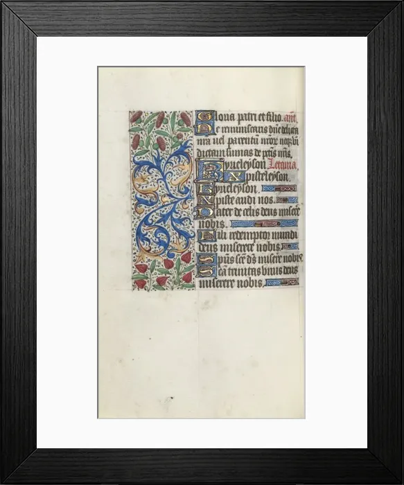 Framed Print : Book of Hours (Use of Rouen): fol. 92v, c. 1470. Creator: Master of the Geneva Latini (French Framed Print : Book of Hours (Use of Rouen): fol. 92v, c. 1470. Creator: Master of the Geneva Latini (French