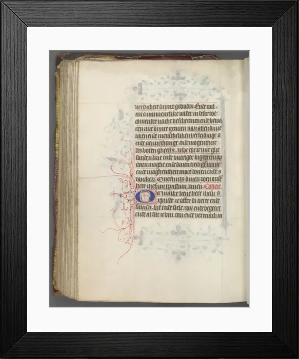Framed Print : Book of Hours (Use of Utrecht): fol. 157v, Text, c Framed Print : Book of Hours (Use of Utrecht): fol. 157v, Text, c