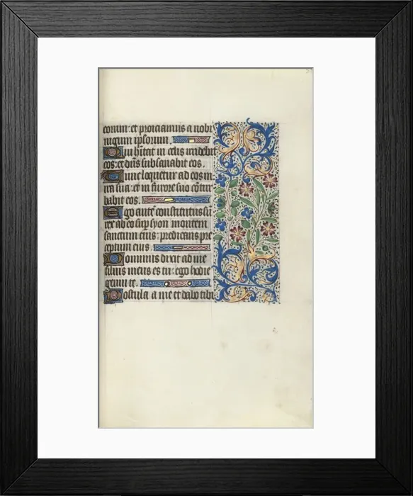 Framed Print : Book of Hours (Use of Rouen): fol. 58r, c. 1470. Creator: Master of the Geneva Latini (French Framed Print : Book of Hours (Use of Rouen): fol. 58r, c. 1470. Creator: Master of the Geneva Latini (French