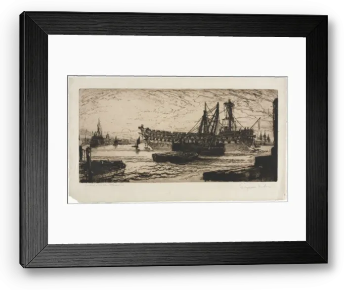 Framed Print : Breaking up of the Agamemnon. Creator: Francis Seymour Haden (British, 1818-1910) Framed Print : Breaking up of the Agamemnon. Creator: Francis Seymour Haden (British, 1818-1910)