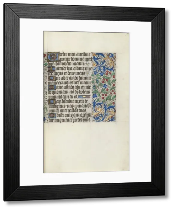 Framed Print : Book of Hours (Use of Rouen): fol. 59r, c. 1470. Creator: Master of the Geneva Latini (French Framed Print : Book of Hours (Use of Rouen): fol. 59r, c. 1470. Creator: Master of the Geneva Latini (French