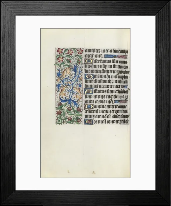 Framed Print : Book of Hours (Use of Rouen): fol. 83v, c. 1470. Creator: Master of the Geneva Latini (French Framed Print : Book of Hours (Use of Rouen): fol. 83v, c. 1470. Creator: Master of the Geneva Latini (French