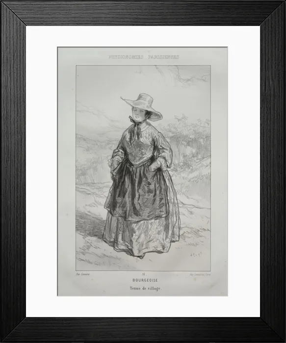 Framed Print : Bourgeoise. Creator: Paul Gavarni (French, 1804-1866) Framed Print : Bourgeoise. Creator: Paul Gavarni (French, 1804-1866)