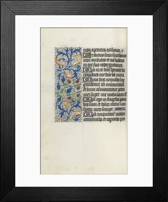 Framed Print : Book of Hours (Use of Rouen): fol. 84v, c. 1470. Creator: Master of the Geneva Latini (French Framed Print : Book of Hours (Use of Rouen): fol. 84v, c. 1470. Creator: Master of the Geneva Latini (French