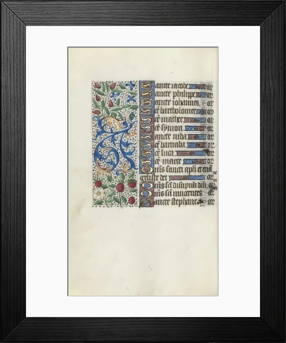 Framed Print : Book of Hours (Use of Rouen): fol. 93v, c. 1470. Creator: Master of the Geneva Latini (French Framed Print : Book of Hours (Use of Rouen): fol. 93v, c. 1470. Creator: Master of the Geneva Latini (French