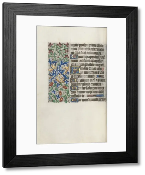 Framed Print : Book of Hours (Use of Rouen): fol. 61v, c. 1470. Creator: Master of the Geneva Latini (French Framed Print : Book of Hours (Use of Rouen): fol. 61v, c. 1470. Creator: Master of the Geneva Latini (French