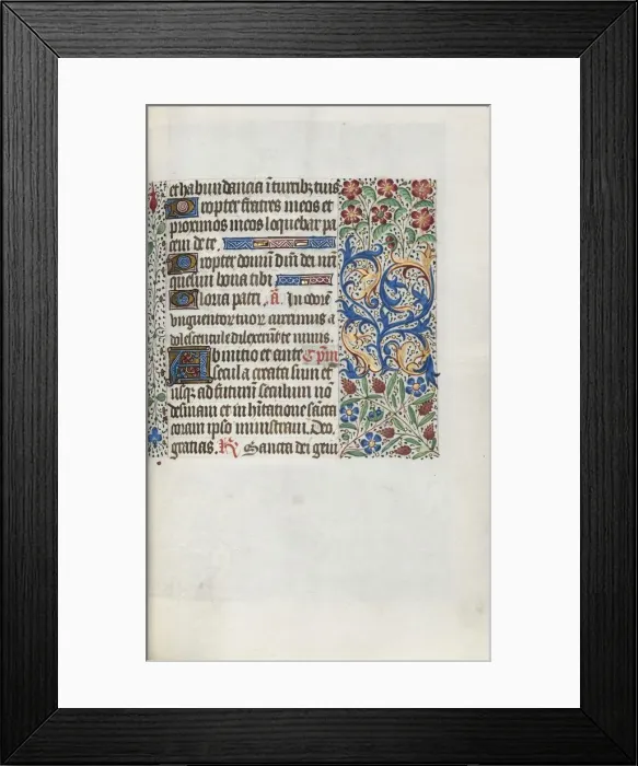 Framed Print : Book of Hours (Use of Rouen): fol. 63r, c. 1470. Creator: Master of the Geneva Latini (French Framed Print : Book of Hours (Use of Rouen): fol. 63r, c. 1470. Creator: Master of the Geneva Latini (French