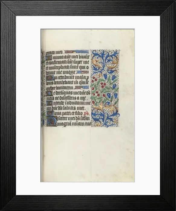 Framed Print : Book of Hours (Use of Rouen): fol. 85r, c. 1470. Creator: Master of the Geneva Latini (French Framed Print : Book of Hours (Use of Rouen): fol. 85r, c. 1470. Creator: Master of the Geneva Latini (French