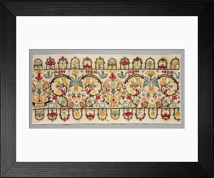 Framed Print : Border Strips of a Skirt, 1600s - 1700s. Creator: Unknown Framed Print : Border Strips of a Skirt, 1600s - 1700s. Creator: Unknown
