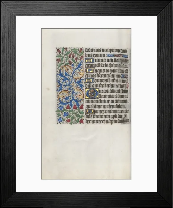 Framed Print : Book of Hours (Use of Rouen): fol. 65v, c. 1470. Creator: Master of the Geneva Latini (French Framed Print : Book of Hours (Use of Rouen): fol. 65v, c. 1470. Creator: Master of the Geneva Latini (French