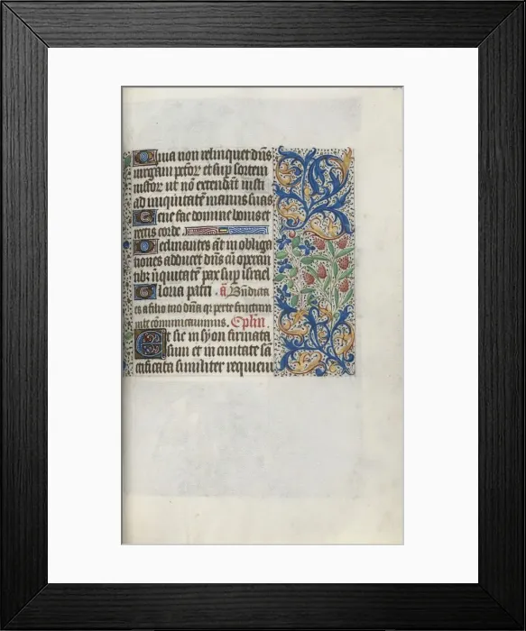Framed Print : Book of Hours (Use of Rouen): fol. 66r, c. 1470. Creator: Master of the Geneva Latini (French Framed Print : Book of Hours (Use of Rouen): fol. 66r, c. 1470. Creator: Master of the Geneva Latini (French