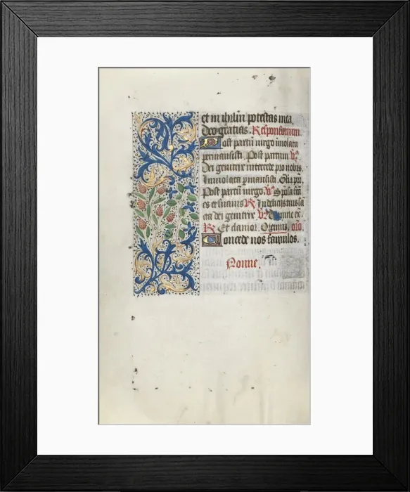 Framed Print : Book of Hours (Use of Rouen): fol. 66v, c. 1470. Creator: Master of the Geneva Latini (French Framed Print : Book of Hours (Use of Rouen): fol. 66v, c. 1470. Creator: Master of the Geneva Latini (French