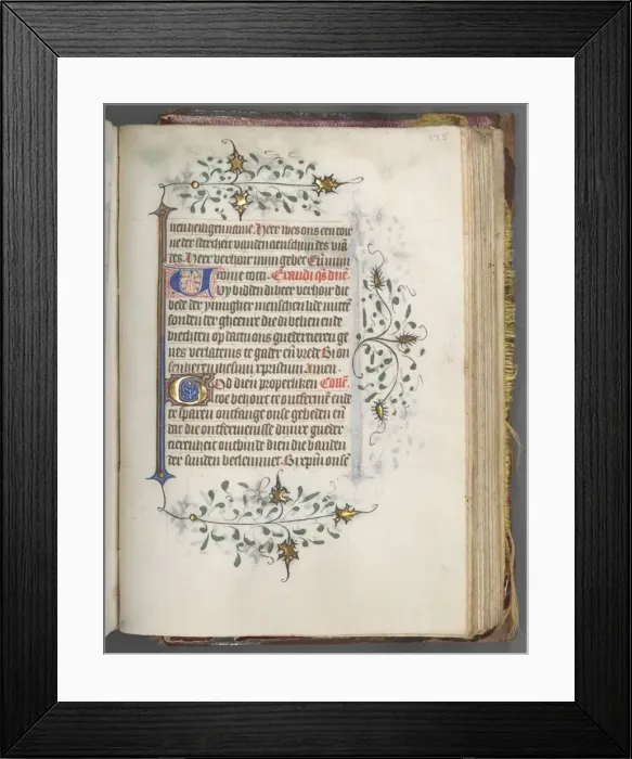 Framed Print : Book of Hours (Use of Utrecht): fol. 175r, Text, c Framed Print : Book of Hours (Use of Utrecht): fol. 175r, Text, c