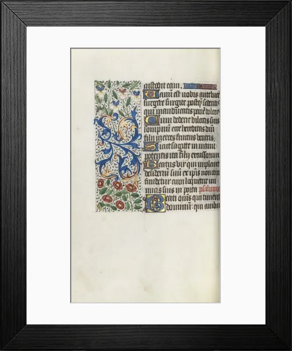 Framed Print : Book of Hours (Use of Rouen): fol. 68v, c. 1470. Creator: Master of the Geneva Latini (French Framed Print : Book of Hours (Use of Rouen): fol. 68v, c. 1470. Creator: Master of the Geneva Latini (French