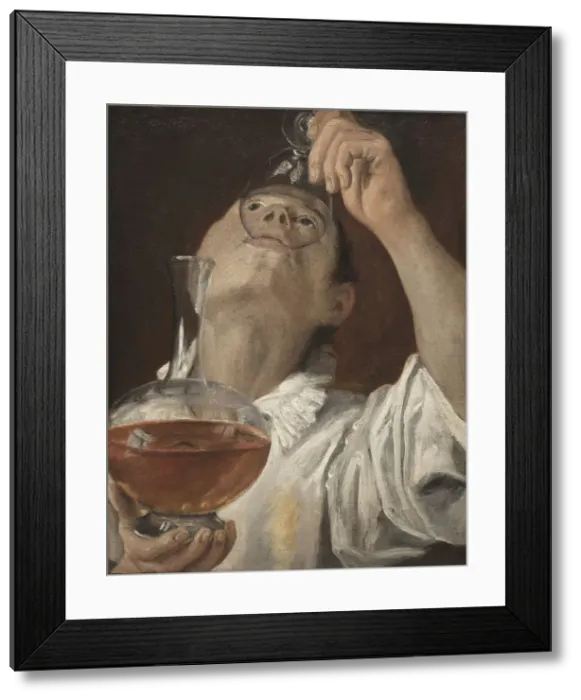 Framed Print : Boy Drinking, 1582-1583. Creator: Annibale Carracci (Italian, c. 1560-1609) Framed Print : Boy Drinking, 1582-1583. Creator: Annibale Carracci (Italian, c. 1560-1609)