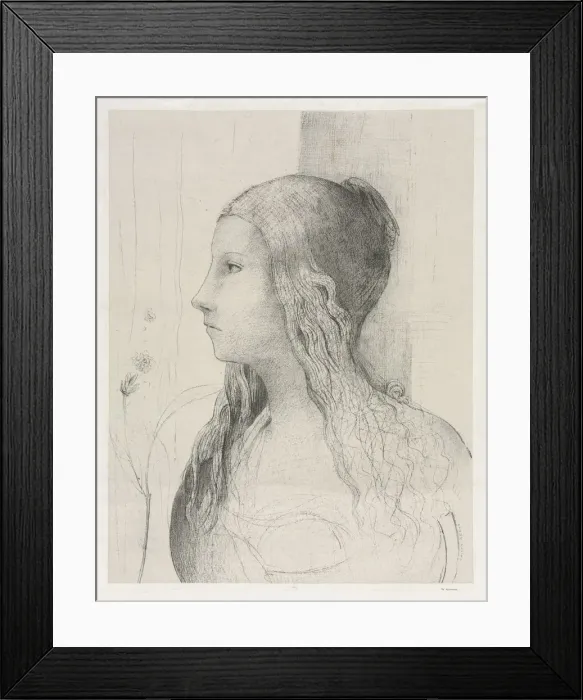 Framed Print : Brünhilde in Twilight of the Gods, 1894. Creator: Odilon Redon (French, 1840-1916) Framed Print : Brünhilde in Twilight of the Gods, 1894. Creator: Odilon Redon (French, 1840-1916)