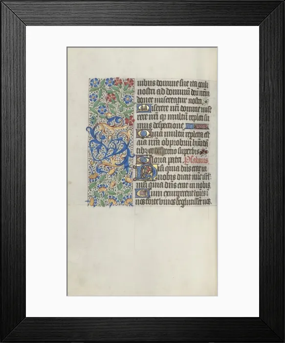 Framed Print : Book of Hours (Use of Rouen): fol. 70v, c. 1470. Creator: Master of the Geneva Latini (French Framed Print : Book of Hours (Use of Rouen): fol. 70v, c. 1470. Creator: Master of the Geneva Latini (French