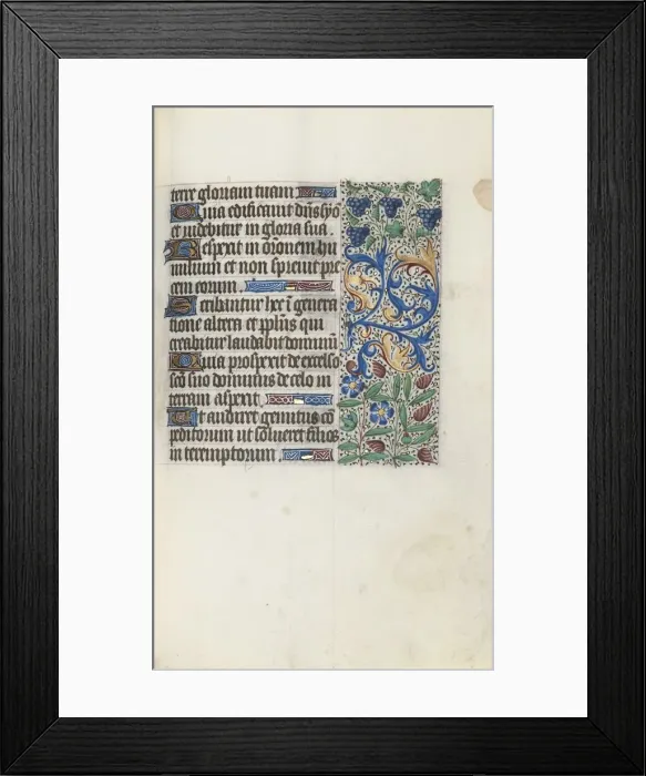 Framed Print : Book of Hours (Use of Rouen): fol. 89r, c. 1470. Creator: Master of the Geneva Latini (French Framed Print : Book of Hours (Use of Rouen): fol. 89r, c. 1470. Creator: Master of the Geneva Latini (French