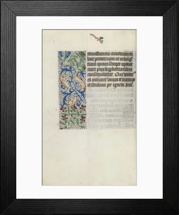 Framed Print : Book of Hours (Use of Rouen): fol. 96v, c. 1470. Creator: Master of the Geneva Latini (French Framed Print : Book of Hours (Use of Rouen): fol. 96v, c. 1470. Creator: Master of the Geneva Latini (French