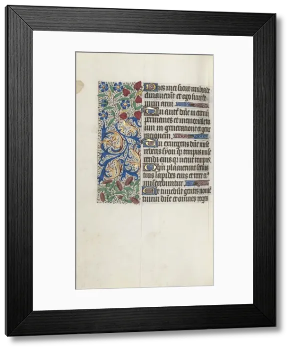 Framed Print : Book of Hours (Use of Rouen): fol. 88v, c. 1470. Creator: Master of the Geneva Latini (French Framed Print : Book of Hours (Use of Rouen): fol. 88v, c. 1470. Creator: Master of the Geneva Latini (French
