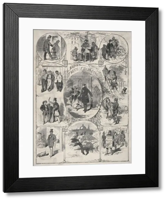Framed Print : Boston Street Characters, 1859. Creator: Winslow Homer (American, 1836-1910) Framed Print : Boston Street Characters, 1859. Creator: Winslow Homer (American, 1836-1910)