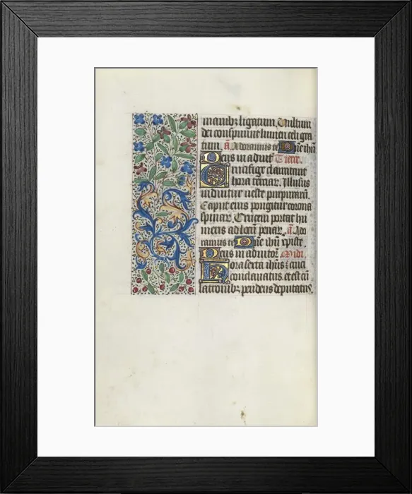 Framed Print : Book of Hours (Use of Rouen): fol. 97v, c. 1470. Creator: Master of the Geneva Latini (French Framed Print : Book of Hours (Use of Rouen): fol. 97v, c. 1470. Creator: Master of the Geneva Latini (French