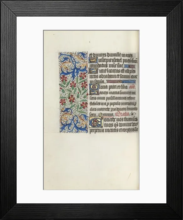 Framed Print : Book of Hours (Use of Rouen): fol. 74v, c. 1470. Creator: Master of the Geneva Latini (French Framed Print : Book of Hours (Use of Rouen): fol. 74v, c. 1470. Creator: Master of the Geneva Latini (French