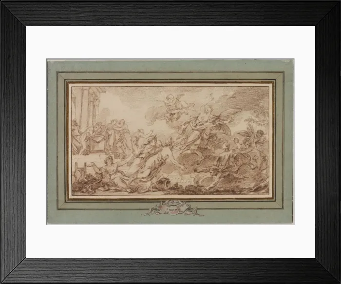 Framed Print : Boreas Abducting Oreithyia, c. 1755-1760. Creator: Jean-Baptiste-Marie Pierre (French, 1713-1789) Framed Print : Boreas Abducting Oreithyia, c. 1755-1760. Creator: Jean-Baptiste-Marie Pierre (French, 1713-1789)