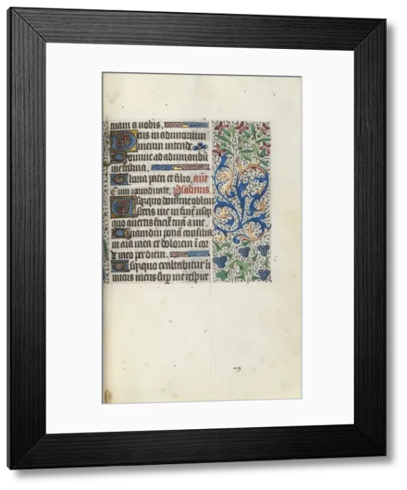 Framed Print : Book of Hours (Use of Rouen): fol. 75r, c. 1470. Creator: Master of the Geneva Latini (French Framed Print : Book of Hours (Use of Rouen): fol. 75r, c. 1470. Creator: Master of the Geneva Latini (French