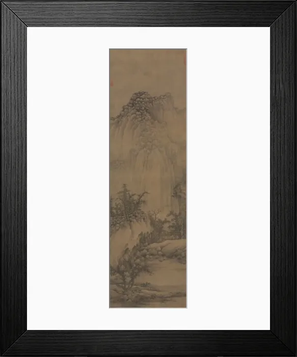 Framed Print : Buddhist Retreat by Stream and Mountains, 960-985. Creator: Juran (Chinese, active 960-985)