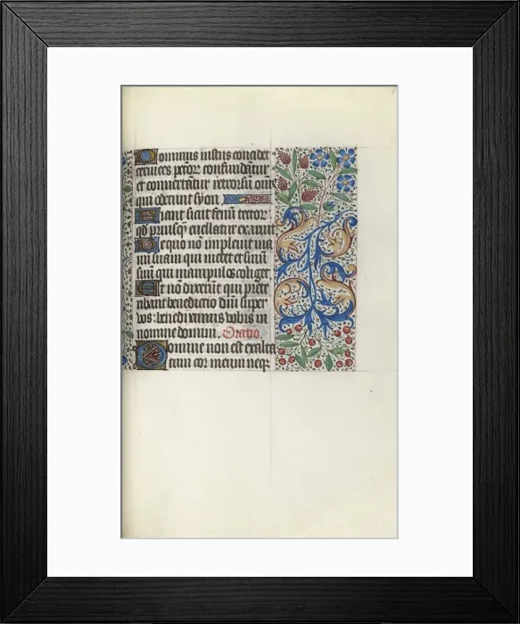 Framed Print : Book of Hours (Use of Rouen): fol. 77r, c. 1470. Creator: Master of the Geneva Latini (French Framed Print : Book of Hours (Use of Rouen): fol. 77r, c. 1470. Creator: Master of the Geneva Latini (French