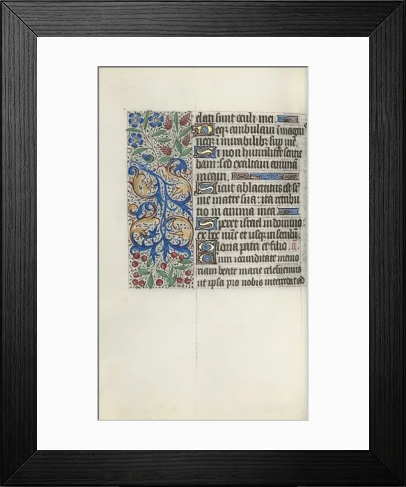 Framed Print : Book of Hours (Use of Rouen): fol. 77v, c. 1470. Creator: Master of the Geneva Latini (French Framed Print : Book of Hours (Use of Rouen): fol. 77v, c. 1470. Creator: Master of the Geneva Latini (French