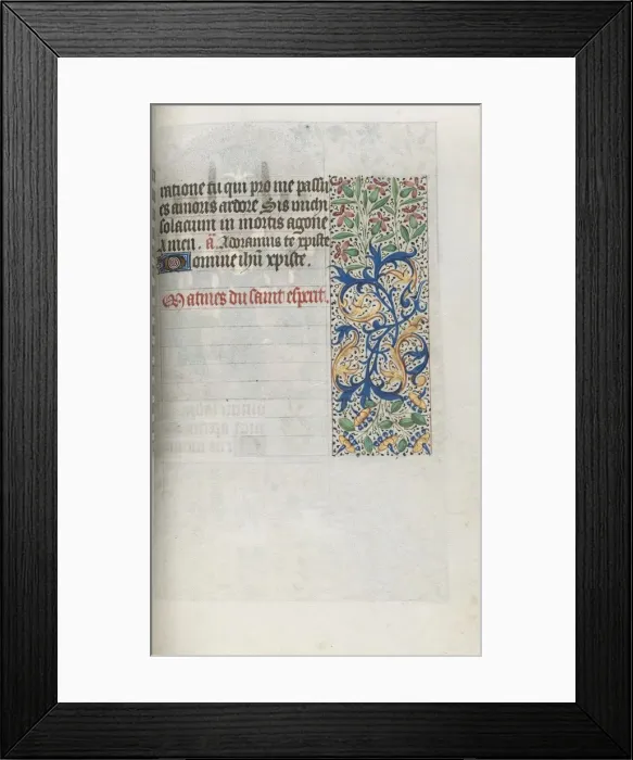 Framed Print : Book of Hours (Use of Rouen): fol. 99r, c. 1470. Creator: Master of the Geneva Latini (French Framed Print : Book of Hours (Use of Rouen): fol. 99r, c. 1470. Creator: Master of the Geneva Latini (French