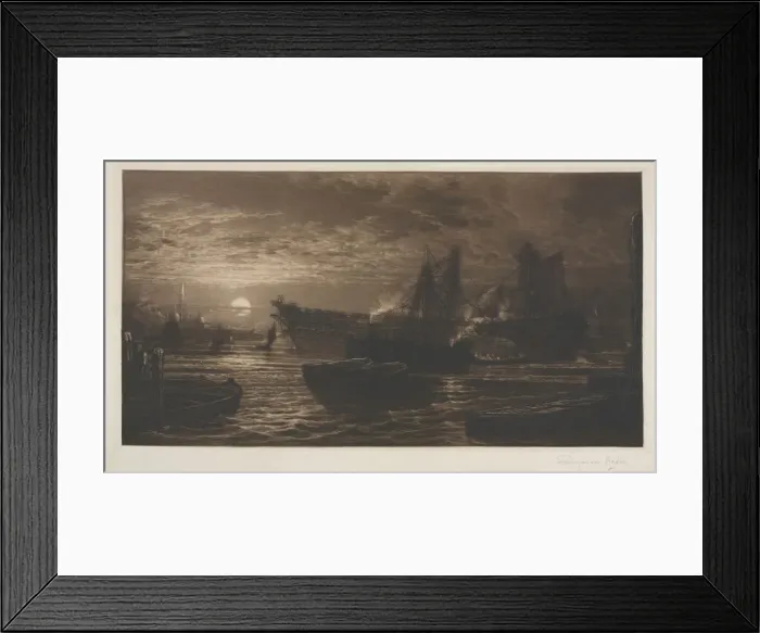 Framed Print : Breaking Up of the Agamemon, No. 11, 1880 and later. Creator: Francis Seymour Haden (British Framed Print : Breaking Up of the Agamemon, No. 11, 1880 and later. Creator: Francis Seymour Haden (British