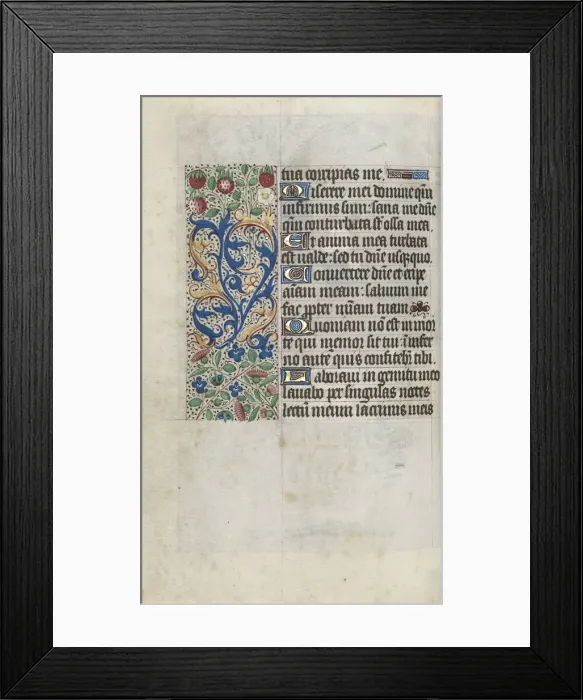 Framed Print : Book of Hours (Use of Rouen): fol. 80v, c. 1470. Creator: Master of the Geneva Latini (French Framed Print : Book of Hours (Use of Rouen): fol. 80v, c. 1470. Creator: Master of the Geneva Latini (French